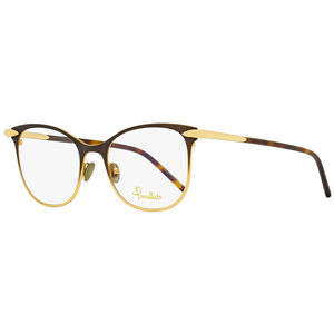 Pomellato Rectangular Eyeglasses PM0054O 002 Brown/Gold 50mm